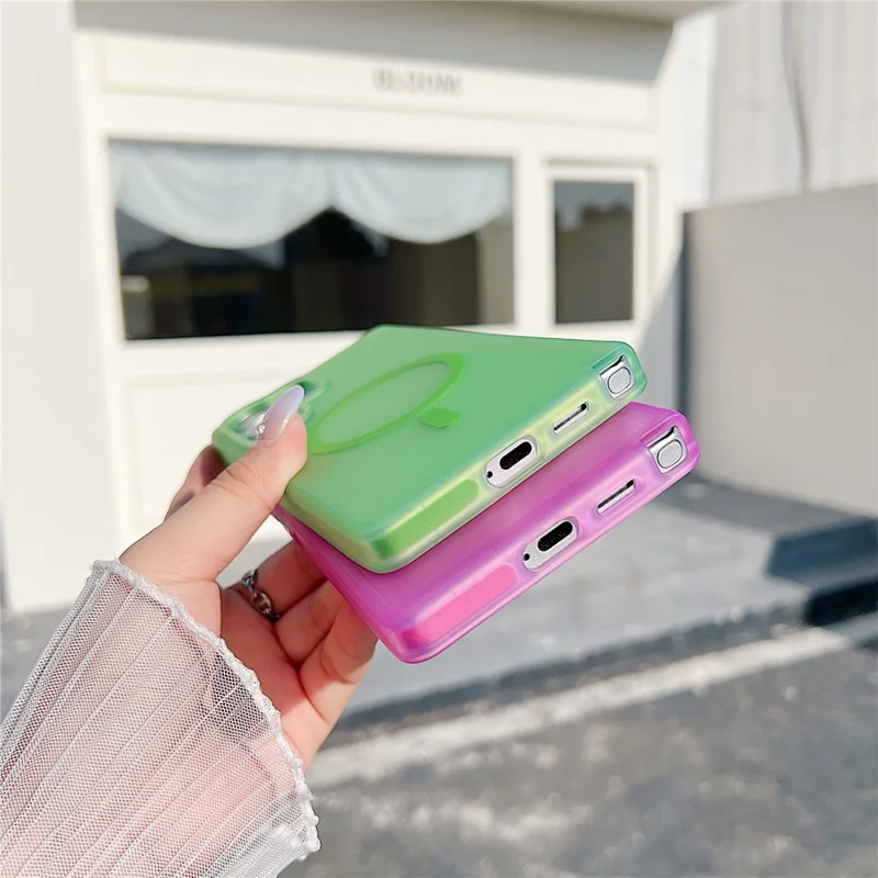 For Samsung Galaxy S25 Ultra Magnetic Case Skin Touch Rubberized TPU PC Phone Cover - Purple