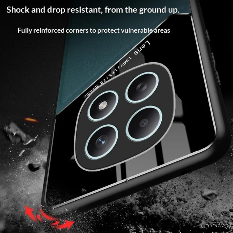 For Xiaomi Redmi Note 15 5G (Global)  /  Poco M8 5G Case Precise Cutout Leather Coated PC + TPU Phone Back Cover Built-in Metal Sheet - Green