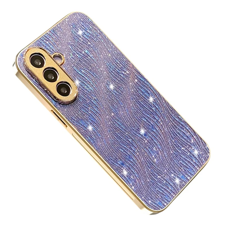 Voor Samsung Galaxy S26 / S26 Pro hoesje Electrolytisch geglansde Rimpelstructuur PU + TPU + PC Achterkant - Paars