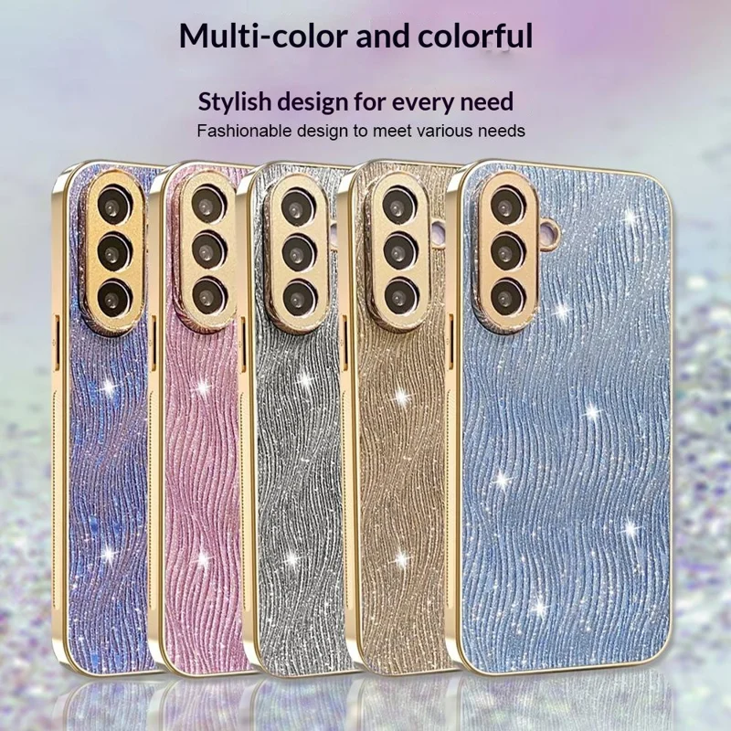 Voor Samsung Galaxy S26 / S26 Pro hoesje Electrolytisch geglansde Rimpelstructuur PU + TPU + PC Achterkant - Paars