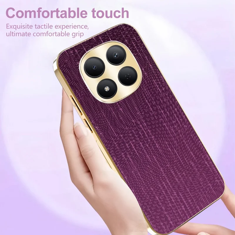 Voor Xiaomi Redmi Note 15 Pro+ 5G (Globaal) / Poco M8 Pro 5G hoesje Electrolytisch gegalvaniseerd Meteoorpatroon PU + TPU + PC achterklep - Paars