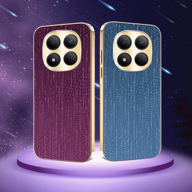 Voor Xiaomi Redmi Note 15 Pro+ 5G (Globaal) / Poco M8 Pro 5G hoesje Electrolytisch gegalvaniseerd Meteoorpatroon PU + TPU + PC achterklep - Paars