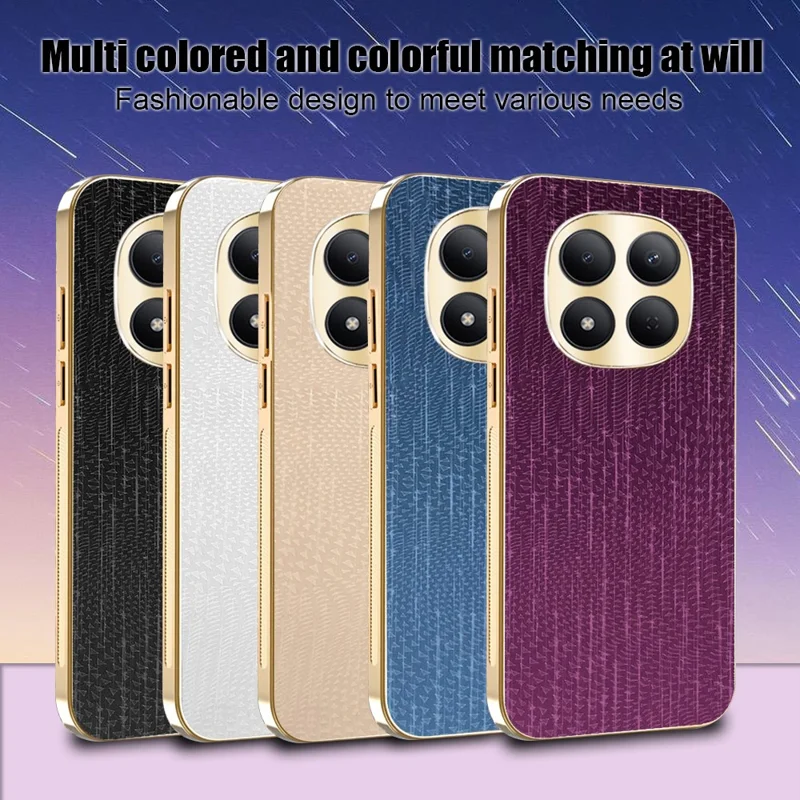 Voor Xiaomi Redmi Note 15 Pro+ 5G (Globaal) / Poco M8 Pro 5G hoesje Electrolytisch gegalvaniseerd Meteoorpatroon PU + TPU + PC achterklep - Paars