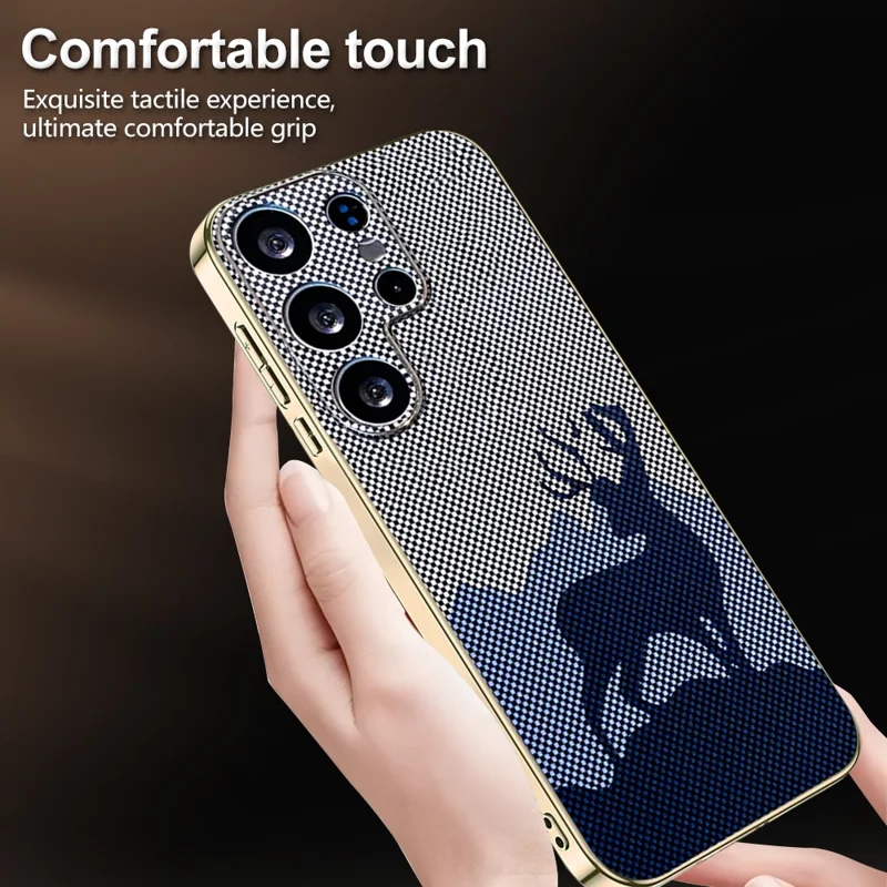 For Samsung Galaxy S26 Ultra Case Lucky Deer PC + TPU Electroplating Phone Cover - Dark Blue