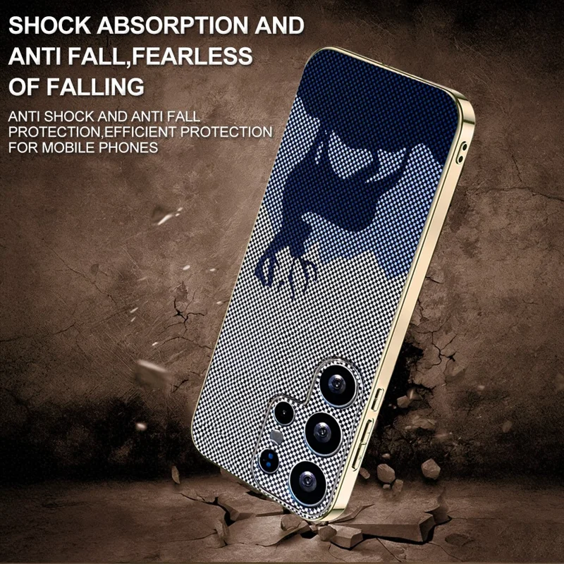 For Samsung Galaxy S26 Ultra Case Lucky Deer PC + TPU Electroplating Phone Cover - Dark Blue