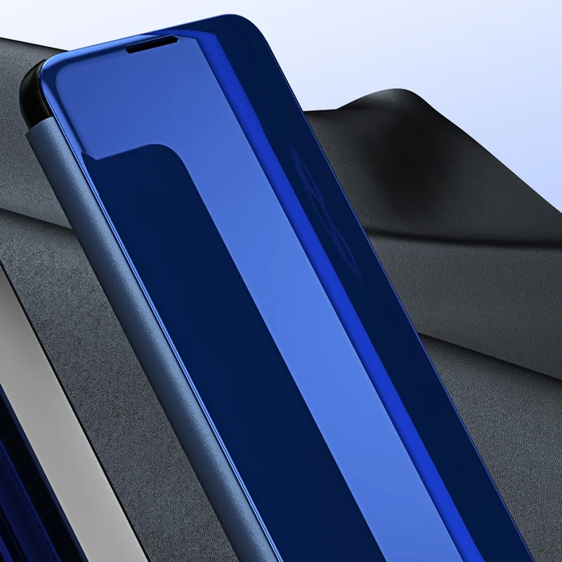 For Samsung Galaxy A57 5G Case View Window Stand Leather Flip Phone Cover - Blue