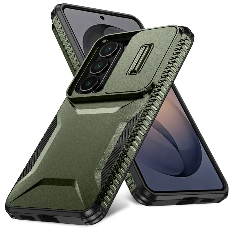 Capa para Samsung Galaxy S26 Camshield TPU + PC com Laterais Antiderrapantes - Verde