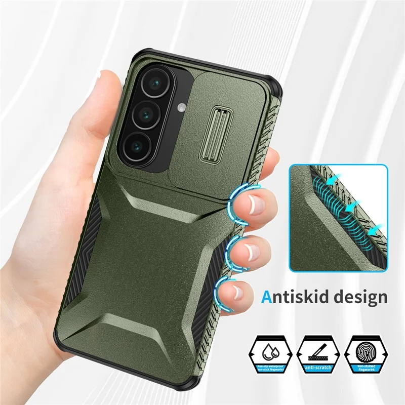 Capa para Samsung Galaxy S26 Camshield TPU + PC com Laterais Antiderrapantes - Verde