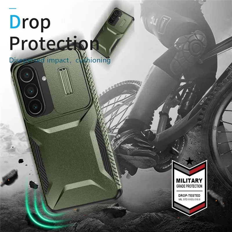 Capa para Samsung Galaxy S26 Camshield TPU + PC com Laterais Antiderrapantes - Verde