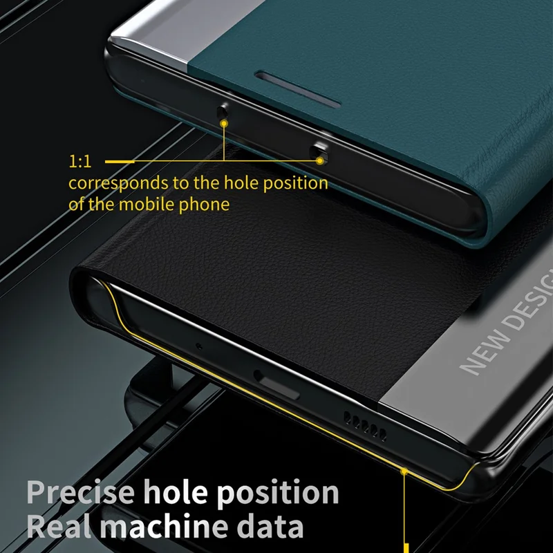 For Samsung Galaxy A57 5G Case Anti-Drop Leather Phone Cover with Stand - Green