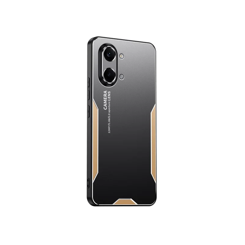 For Xiaomi Redmi Turbo 5 Max 5G Phone Case Aluminium Alloy TPU PC Back Cover - Gold