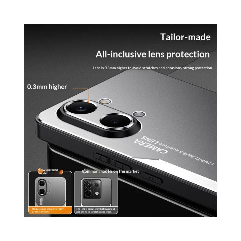 For Xiaomi Redmi Turbo 5 Max 5G Phone Case Aluminium Alloy TPU PC Back Cover - Gold