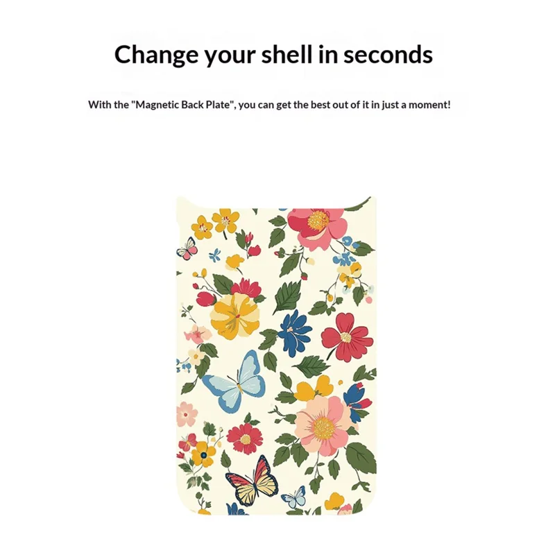 Étui magnétique pour iPhone 17 Pro Max, coque en TPU et PC avec dos amovible à motif de bouquets de fleurs en nœud papillon - Blanc