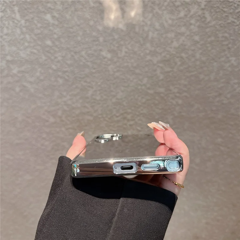 TPU-hoesje voor Samsung Galaxy S25 Ultra met electroplating en make-upspiegel - Goud