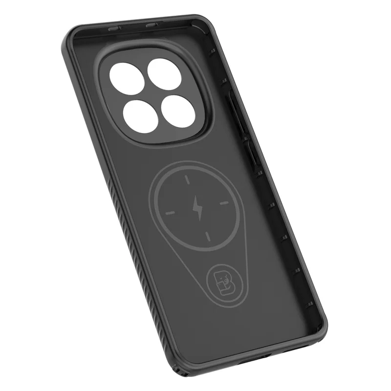 For Xiaomi Redmi Note 15 4G (Global) Magnetic Case Rotating Kickstand TPU PC Phone Cover - Black