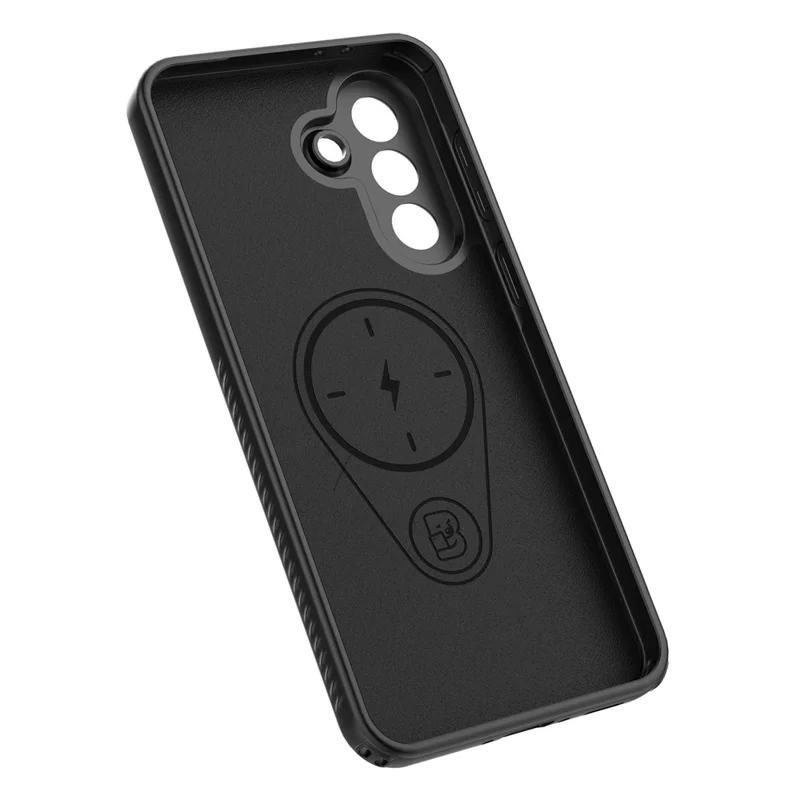 For Samsung Galaxy A37 5G Magnetic Case Rotating Kickstand TPU PC Phone Cover - Black