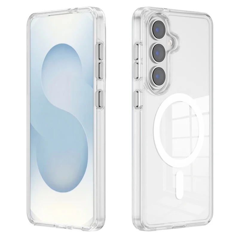 Bulk Purchasing Magnetic Phone Case for Samsung Galaxy S24+  /  S25+ Clear TPU PC Protection Cover - Transparent