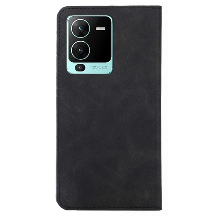 Per Vivo V25 Pro 5G Resistente Alla Pelle Resistente Alla Pelle PU Coperchio Pecolo Pecolo Per Coperchi - Nero
