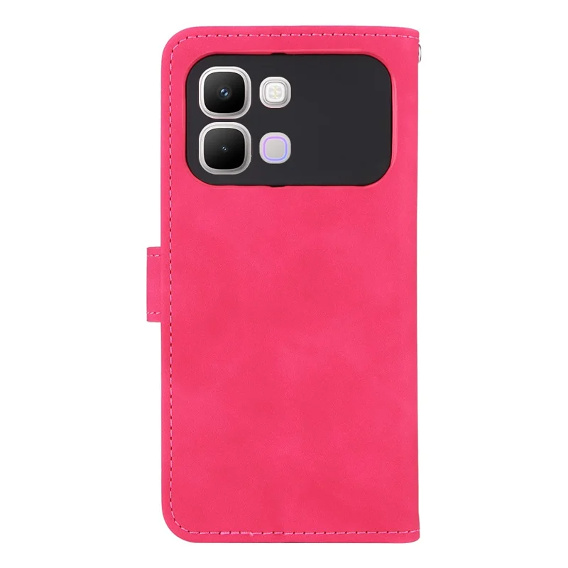 Funda de cuero para Infinix Note Edge 5G, carcasa con sensación de piel, resistente a caídas, con billetera y soporte, tipo libro - Rosa