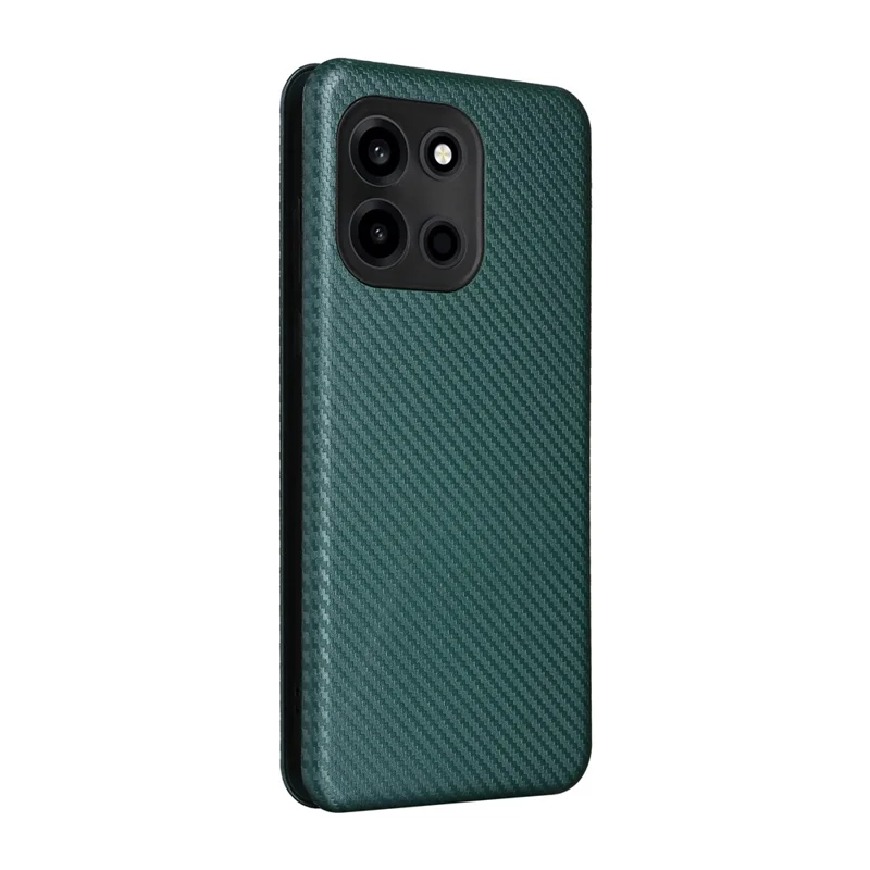For OnePlus Turbo 6 5G Case Carbon Fiber Texture Drop-Proof PU Leather Phone Cover - Green