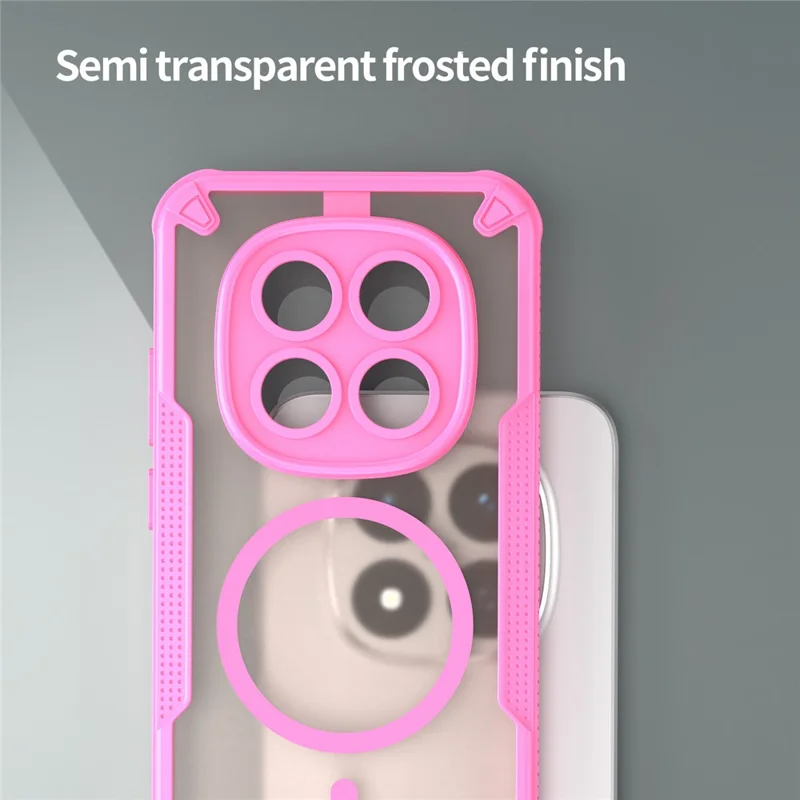 For Xiaomi Redmi Note 15 Pro 5G (Global) Magnetic Case TPU + PC Phone Back Cover - Pink