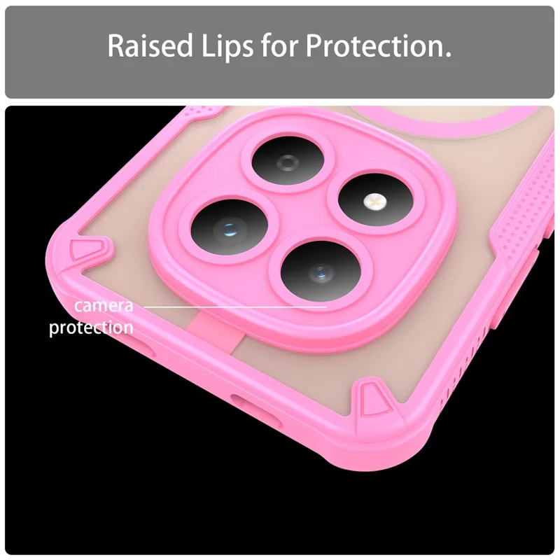 For Xiaomi Redmi Note 15 Pro 5G (Global) Magnetic Case TPU + PC Phone Back Cover - Pink