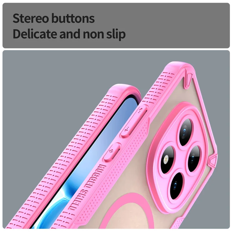 For Xiaomi Redmi Note 15 Pro+ 5G (Global)  /  Poco M8 Pro 5G Magnetic Case TPU + PC Phone Back Cover - Pink