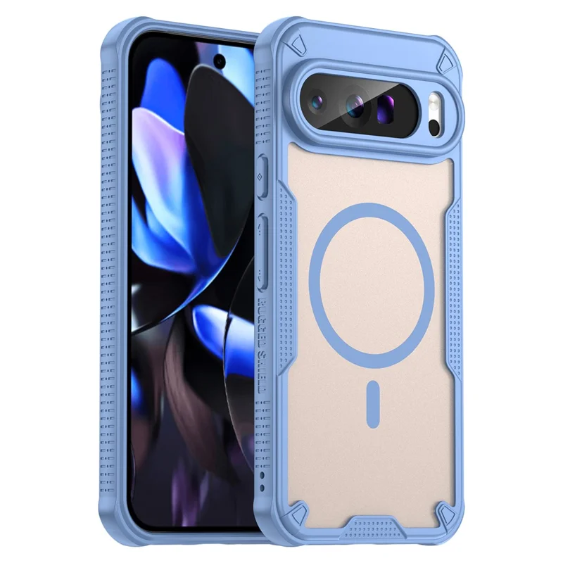 Funda magnética para Google Pixel 9 Pro XL, carcasa trasera de TPU + PC - Azul