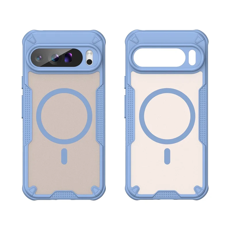 Funda magnética para Google Pixel 9 Pro XL, carcasa trasera de TPU + PC - Azul