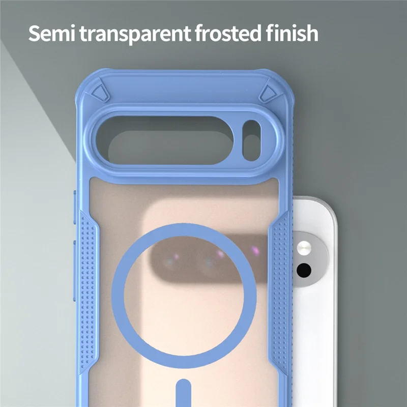 Funda magnética para Google Pixel 9 Pro XL, carcasa trasera de TPU + PC - Azul