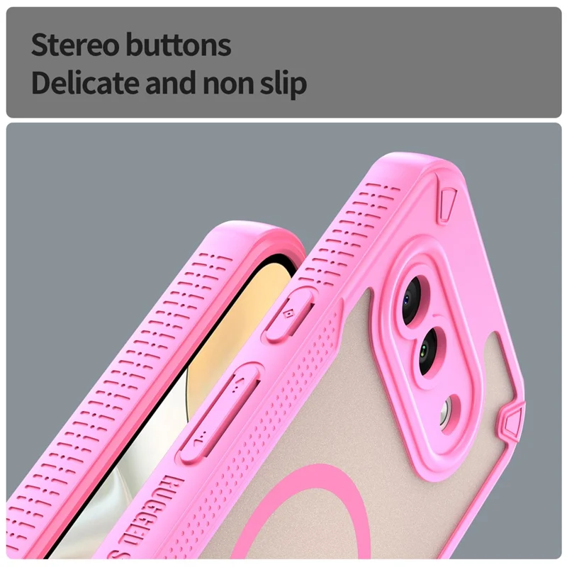 For Google Pixel 9a Magnetic Case TPU + PC Phone Back Cover - Pink