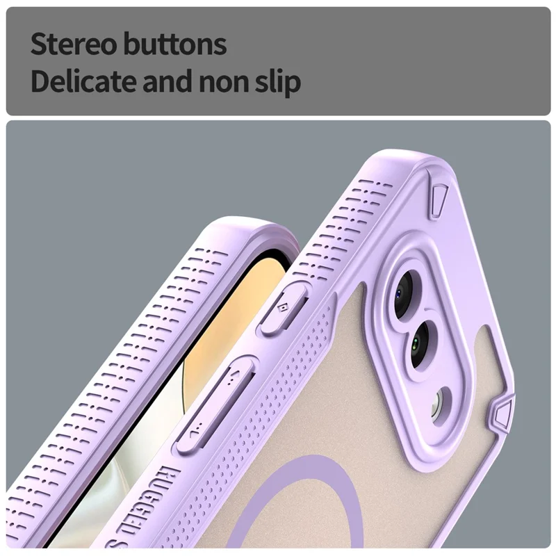 Funda magnética para Google Pixel 9a, funda trasera de teléfono TPU + PC - Morado