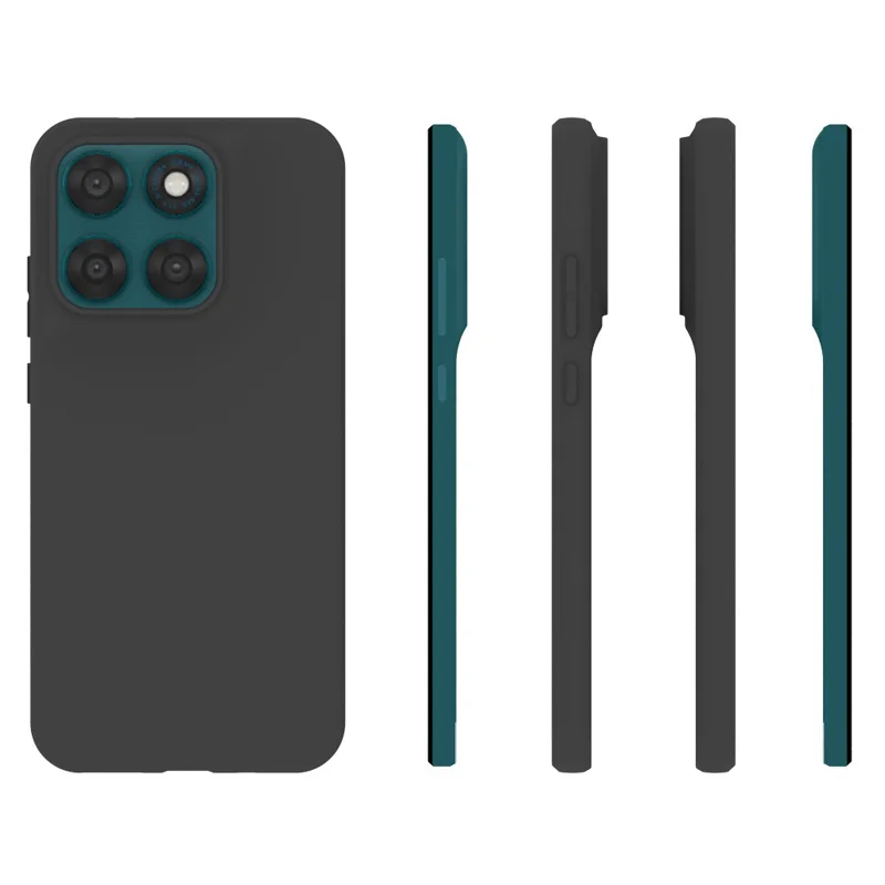 Cover per Motorola Moto G77 5G / G67 5G, Finitura Opaca, Morbido Cover in TPU - Nero