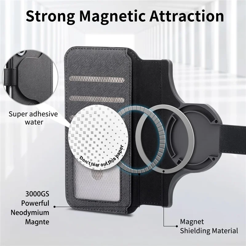 For iPhone 16 Pro Magnetic Case RFID Blocking Detachable Wallet Stand Cloth Texture Leather Phone Cover  - Black