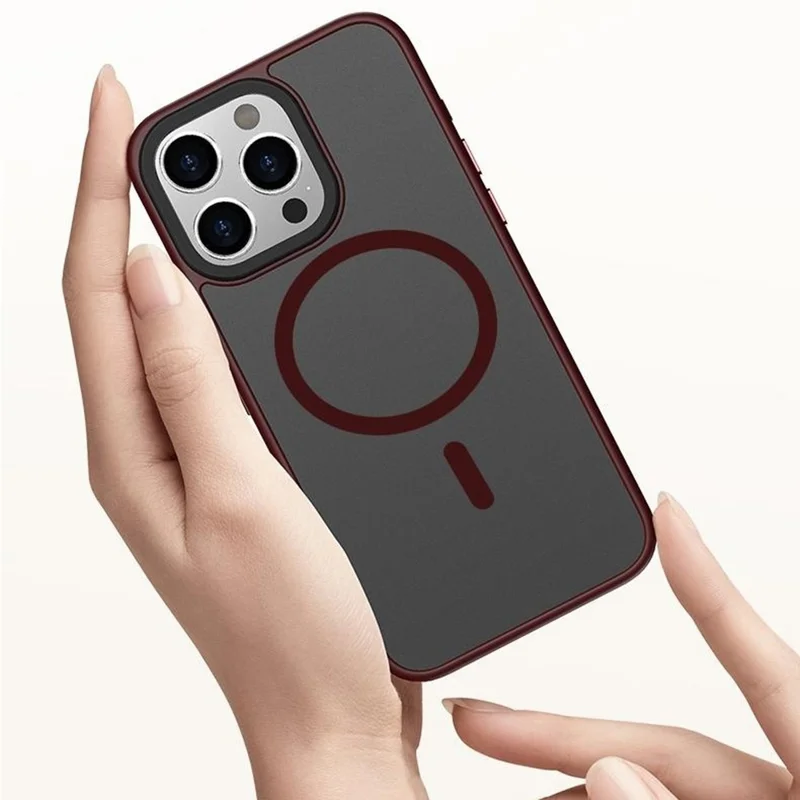 Магнитный чехол для iPhone 13 Pro, чехол из ТПУ + поликарбоната с резиновым покрытием — красный