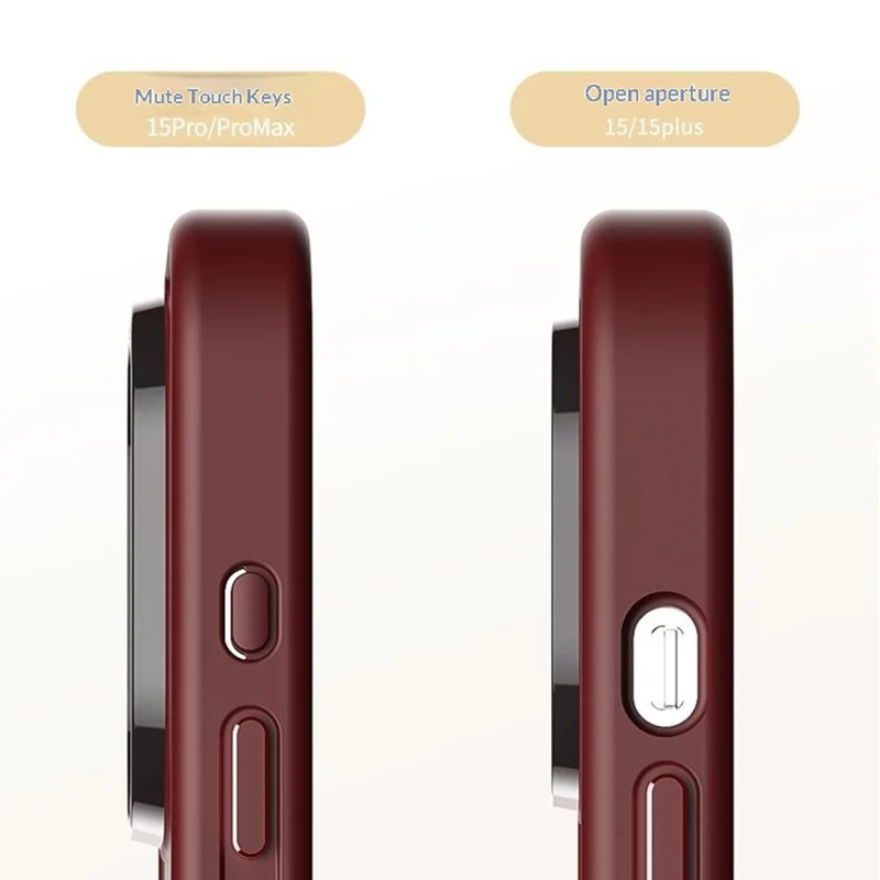 For iPhone 13 Pro Magnetic Case TPU + PC Rubberized Finish Phone Cover - Black