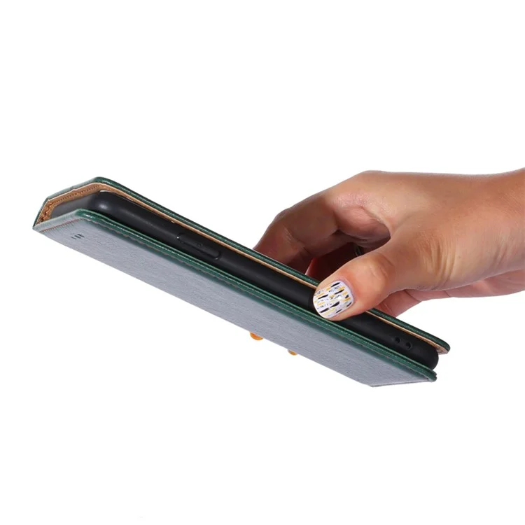 Para Xiaomi Redmi Note 12 Pro+ 5g Adsorção Magnética PU Couro de Proteção Completa Capa de Telefone Flip Stand Stand Caixa - Verde
