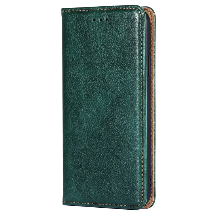 Para Xiaomi Redmi Note 12 Pro+ 5g Adsorção Magnética PU Couro de Proteção Completa Capa de Telefone Flip Stand Stand Caixa - Verde