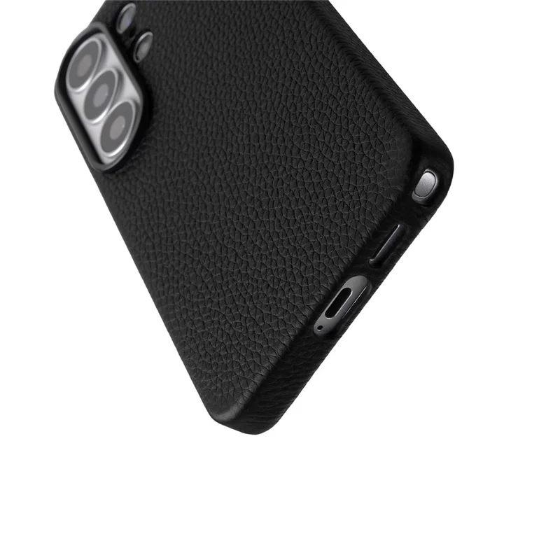 MELKCO til Samsung Galaxy S26 Ultra Magnetisk Taskase af Ægte Ko- og PC-backdæksel - Sort