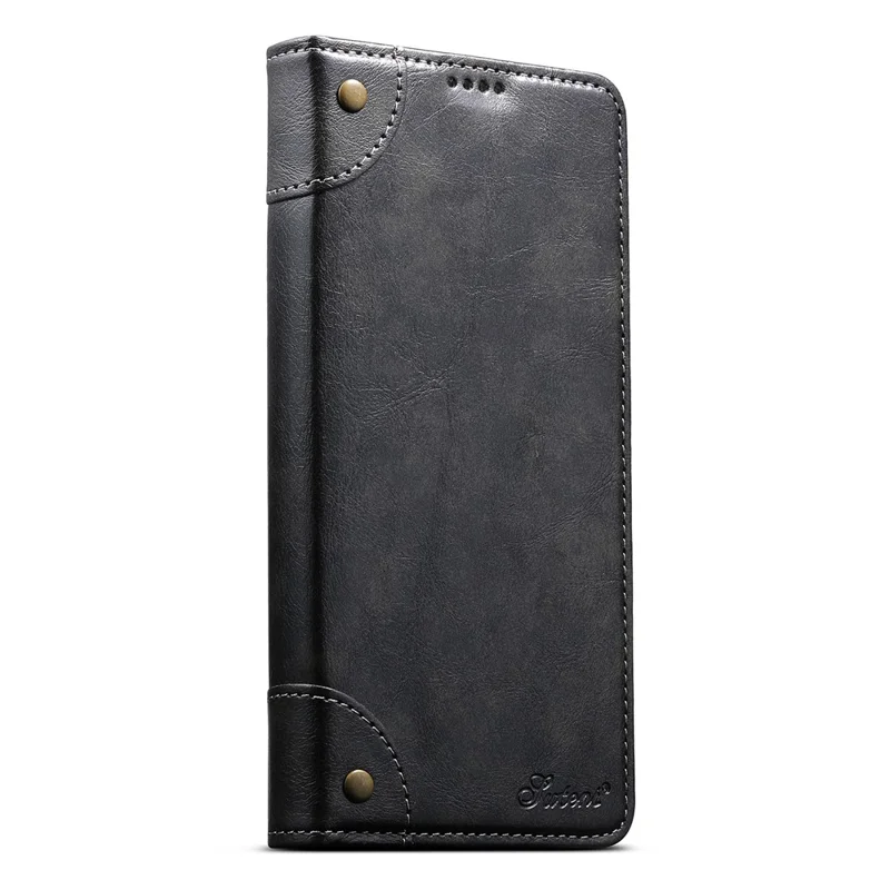 SUTENI For Samsung Galaxy S26+ Case PU Leather Stand Wallet Phone Cover - Black