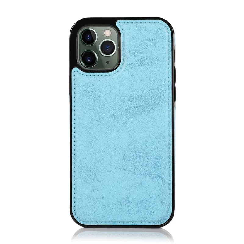 For iPhone 13 Pro Wallet Case Retro Matte Magnetic Detachable PU Leather TPU Phone Cover - Sky Blue