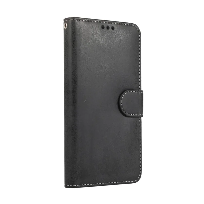 For iPhone XS Max Wallet Case Retro Matte Magnetic Detachable PU Leather TPU Phone Cover - Black