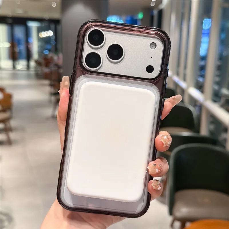 For iPhone 17 Pro Max Magnetic Case Clear Shockproof Phone Cover Compatible with Magsafe - Blue