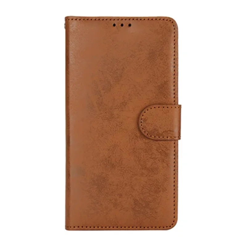 For iPhone 16 Wallet Case Retro Matte Magnetic Detachable PU Leather TPU Phone Cover - Brown