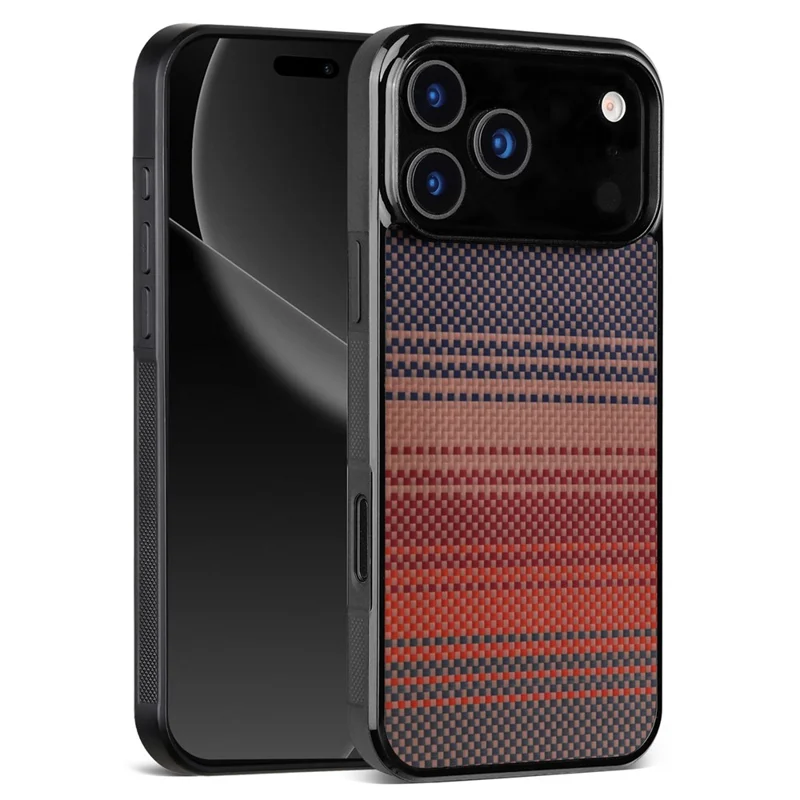 Capa de Proteção para iPhone 17 Pro Max em Fibra de Aramida, Capa Antiembate e Antiderrapante Compatível com Magsafe - Amarelo Pôr do Sol