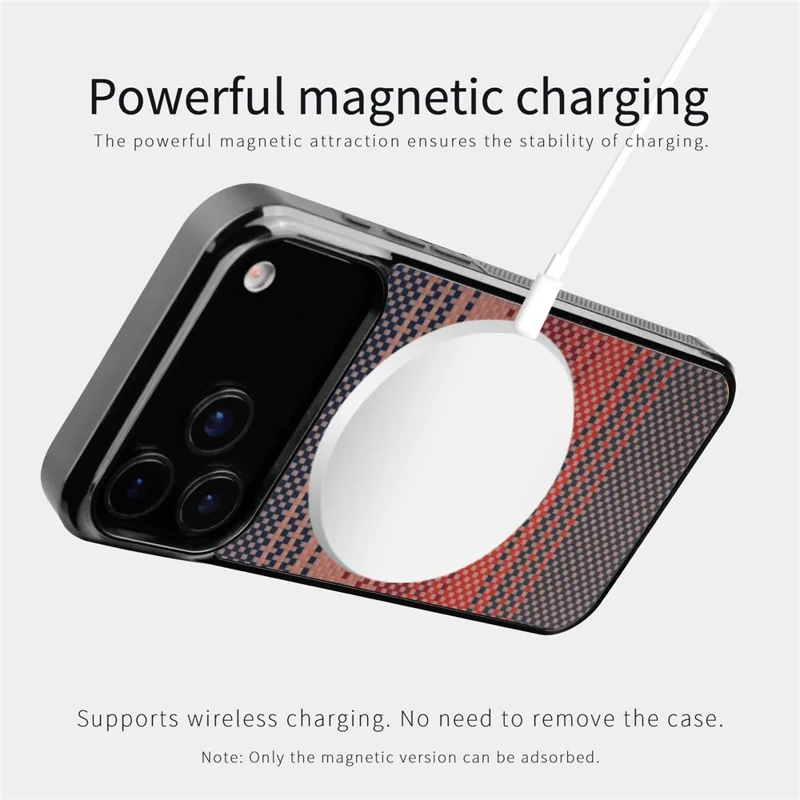 Capa de Proteção para iPhone 17 Pro Max em Fibra de Aramida, Capa Antiembate e Antiderrapante Compatível com Magsafe - Amarelo Pôr do Sol