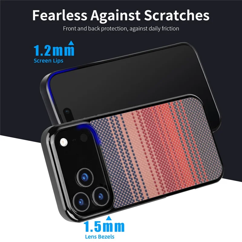 Capa de Proteção para iPhone 17 Pro Max em Fibra de Aramida, Capa Antiembate e Antiderrapante Compatível com Magsafe - Amarelo Pôr do Sol