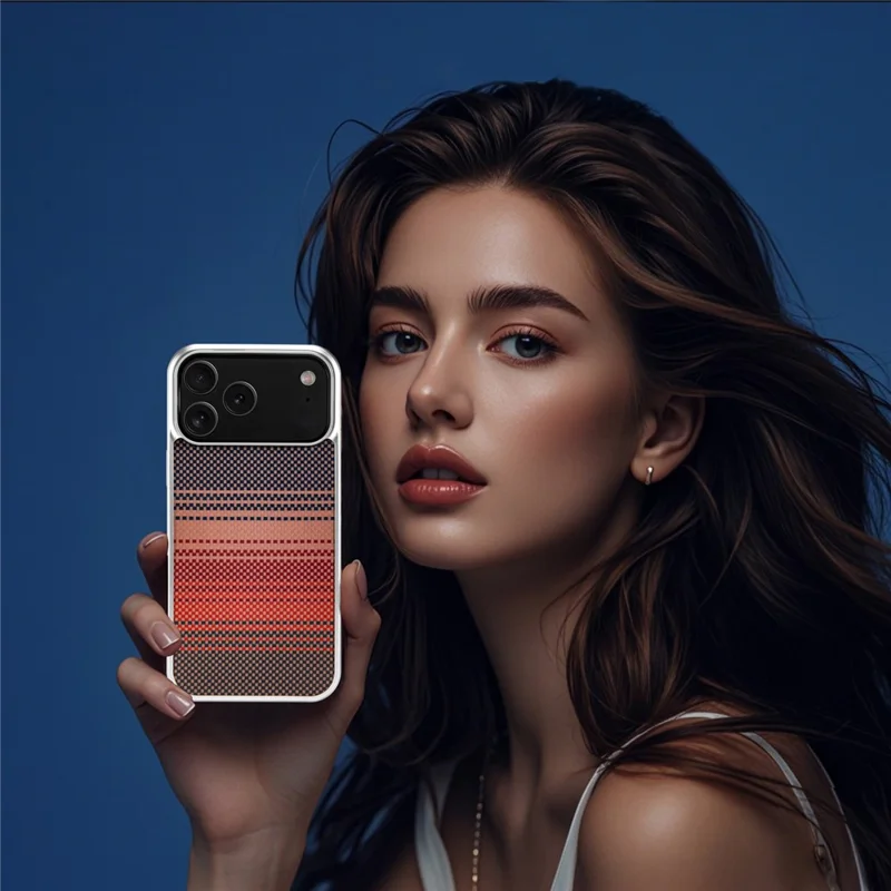 Schutzhülle für iPhone 17 Pro Max, silberne galvanisierte stoßfeste rutschfeste Hülle mit Kompatibilität zu MagSafe – Sonnenuntergangsgelb