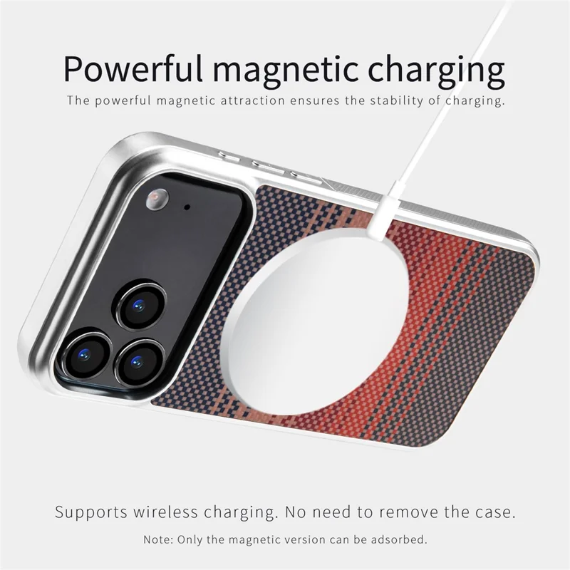 Schutzhülle für iPhone 17 Pro Max, silberne galvanisierte stoßfeste rutschfeste Hülle mit Kompatibilität zu MagSafe – Sonnenuntergangsgelb