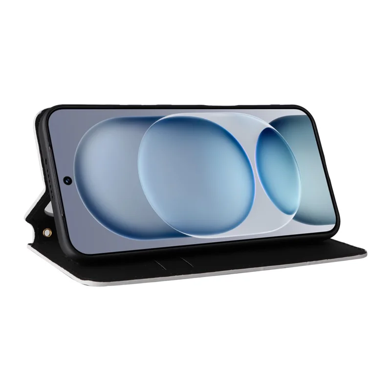 For Honor Magic8 Pro Air 5G Case Wallet Rhombus Imprinted PU Leather Phone Cover - Silver